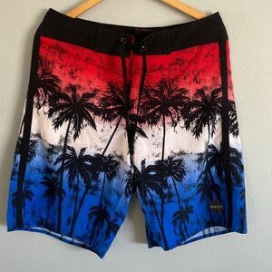 Matrix Tropical Print Swim Shorts